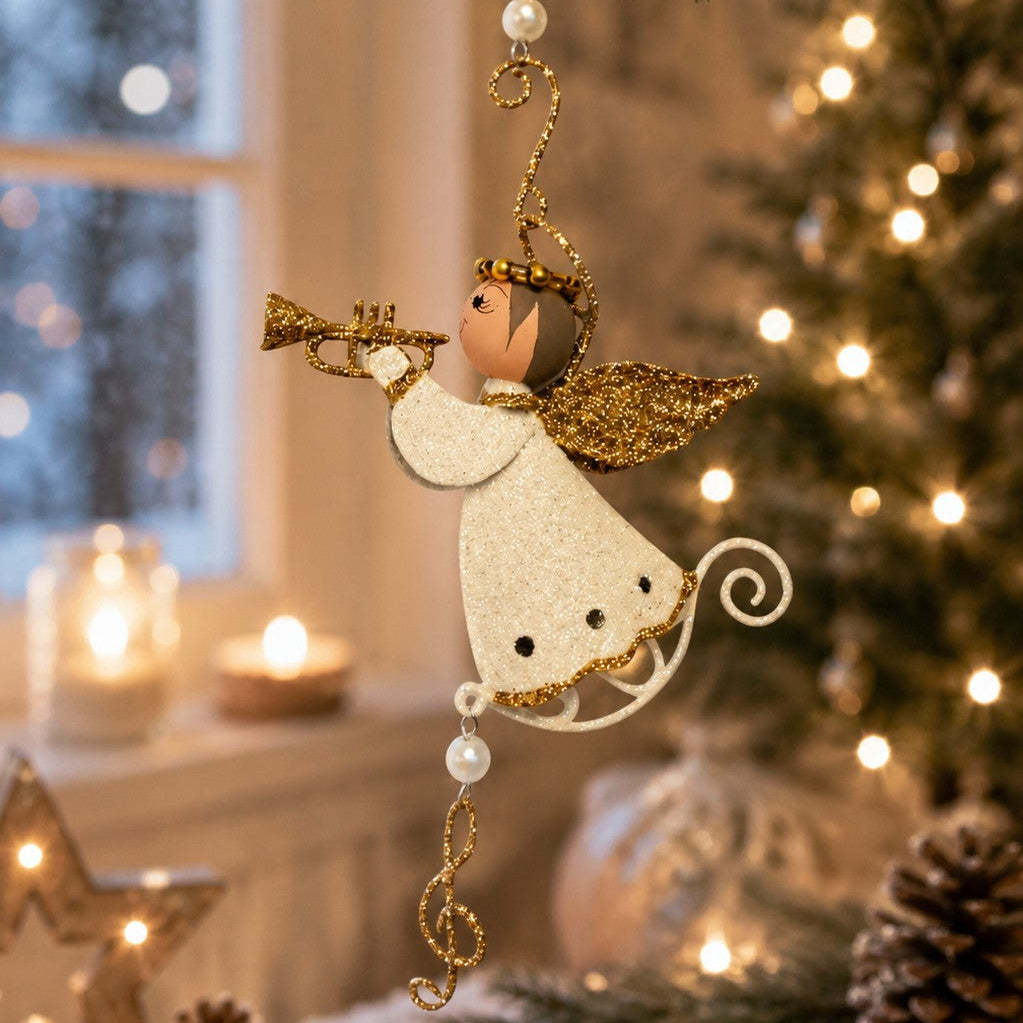 Engel Ornament mit Trompete NEU