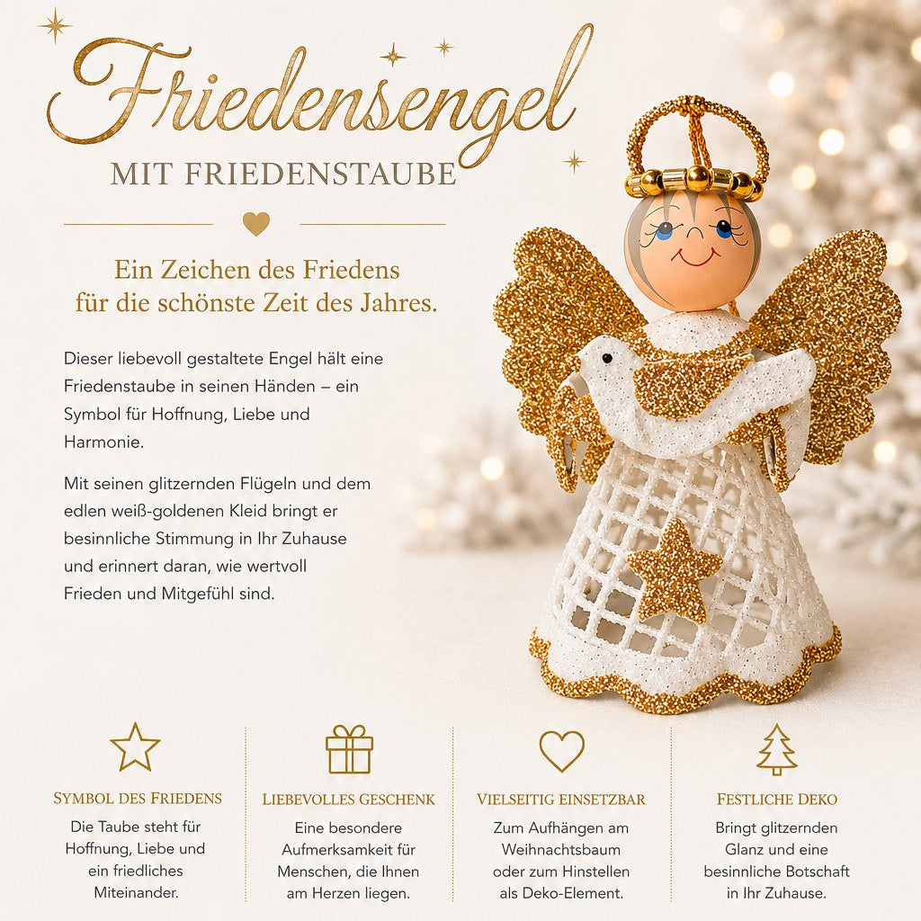 Friedensengel gold - NEU